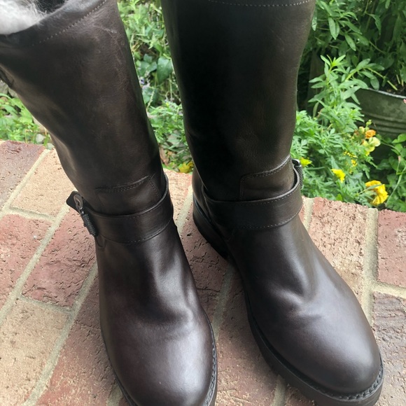 EUC  Frye Natalie RARE Mid Engineer FUR moto - Picture 6 of 15